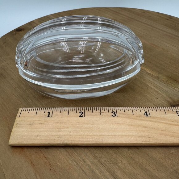 Gorham Crystal Egg  Nut Shape Trinket Box Vintage - Picture 10 of 11